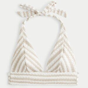 Hollister Striped Bikini Top Adjustable Small